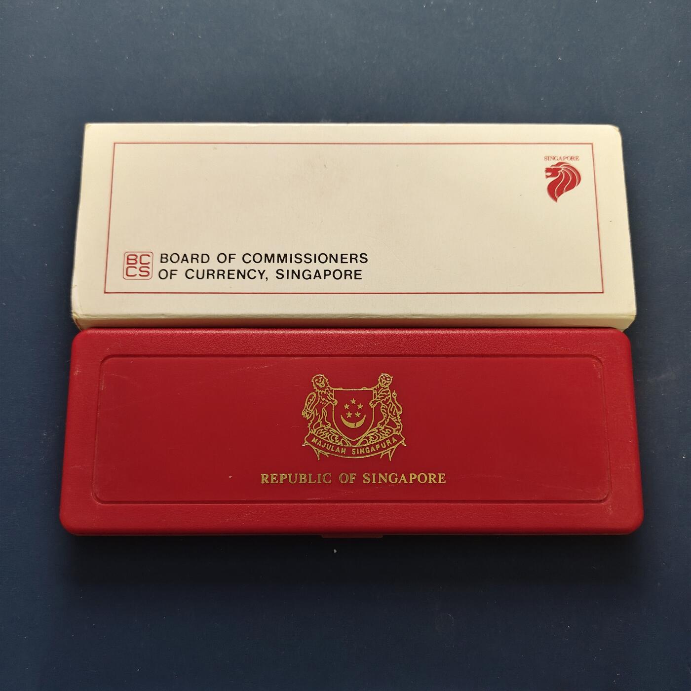 【全场包邮】纯粹捡漏拍495场-持续更新中 新加坡1987年官方套币-盒证全