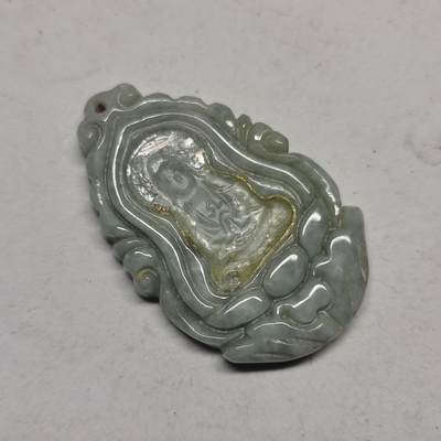 杂件专场94期 - 金镶玉吊坠，金被扣去卖了只剩玉