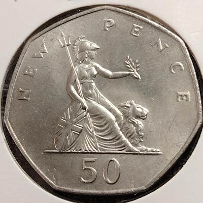 布加迪🐬～世界钱币(上海)🌾第 269 期 /  各国套币和散币 - 英国🇬🇧 1978年 50便士