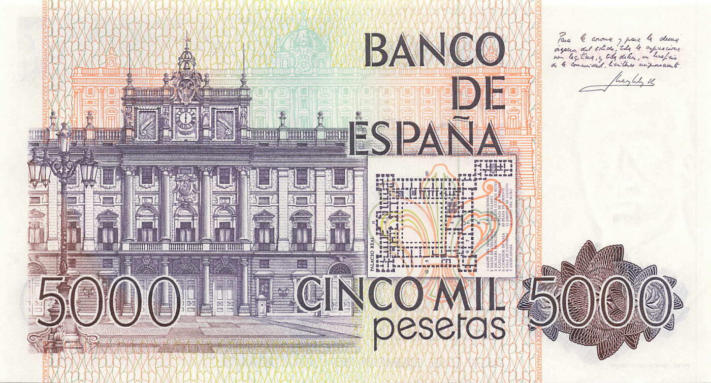 小福收藏拍卖第199期 裸钞场 本期有多张豹子号靓号 瑞士1000法郎 经典提香 毛里求斯首发年大全套 白俄罗斯5000000卢布 苏里南10000盾  爱沙尼亚  苏丹 西班牙 保加利亚 古巴等多国精美纸币 西班牙 1979年 5000比塞塔 倒一版 靓号6056002 unc