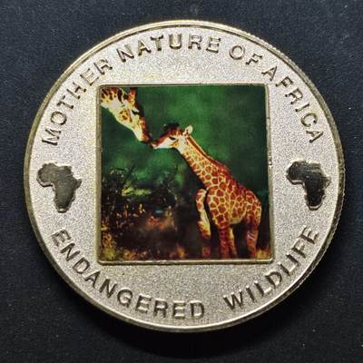 【全场包邮】纯粹捡漏拍494场 - 马拉维2004年10克瓦查濒危动物系列长颈鹿精制镀银克朗型纪念币