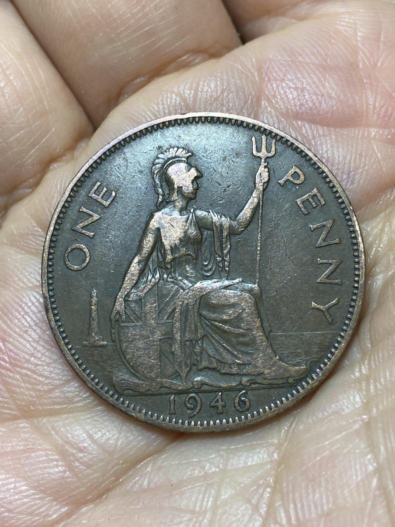 2026年第七场(总第一百七十六场）外国好品散币场(免佣金) 英国🇬🇧1946年1便士(乔治六世第一版)