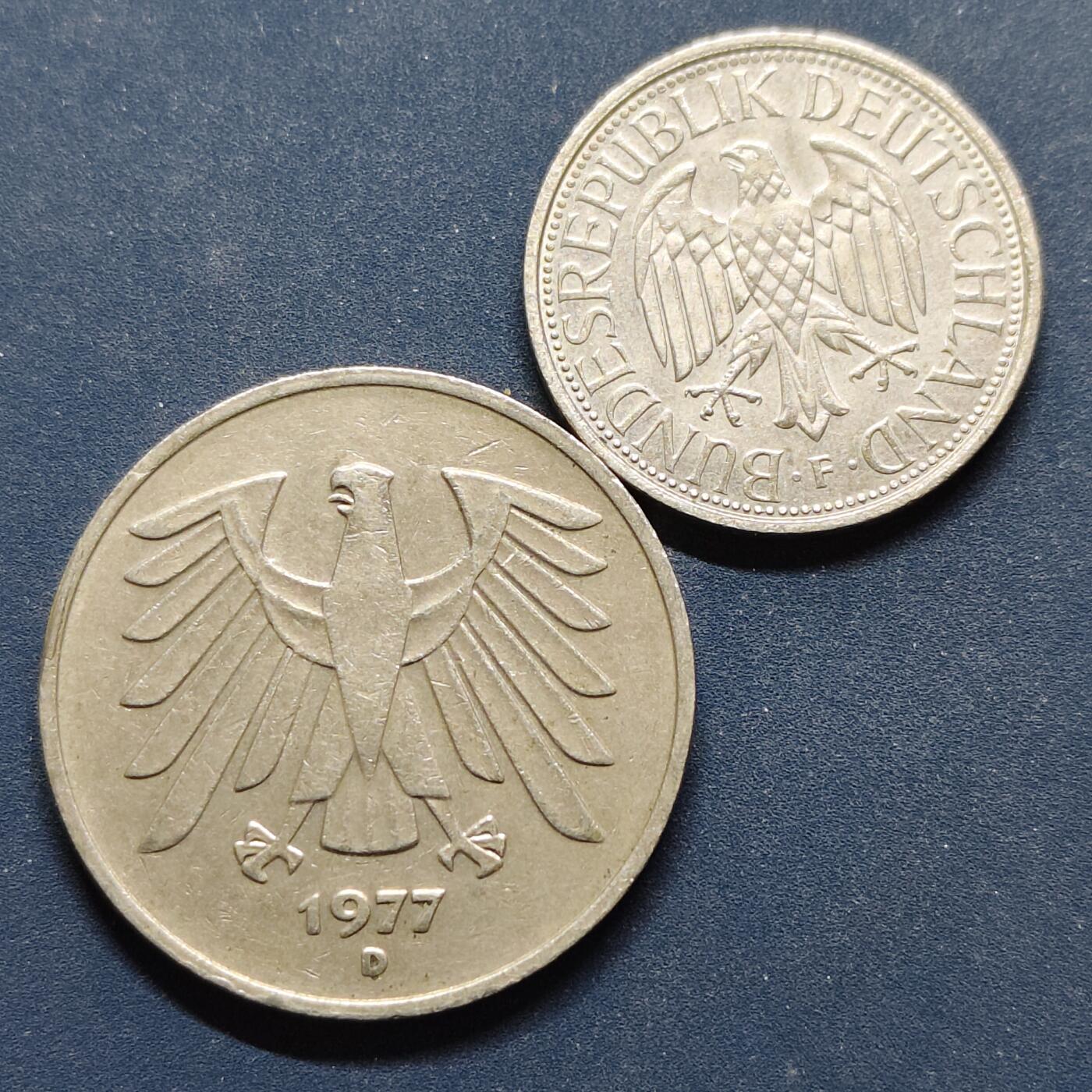 【全场包邮】纯粹捡漏拍494场 德国联邦德国不同年份散币2枚一组