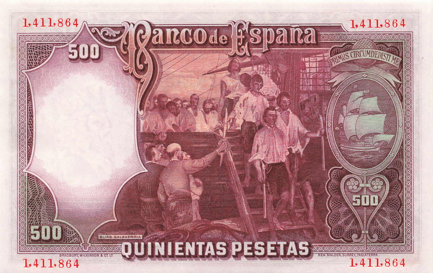 小福收藏拍卖第199期 裸钞场 本期有多张豹子号靓号 瑞士1000法郎 经典提香 毛里求斯首发年大全套 白俄罗斯5000000卢布 苏里南10000盾  爱沙尼亚  苏丹 西班牙 保加利亚 古巴等多国精美纸币 西班牙 1931年 500比塞塔 unc