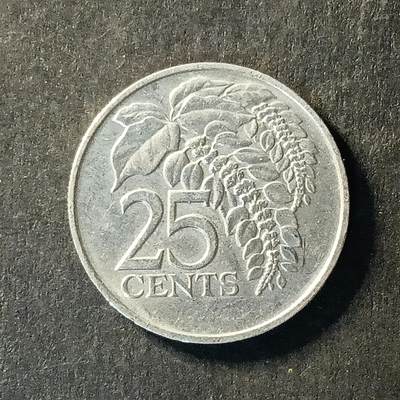 逸泉钱币2026A世界散币纸币纪念币专场A第一场 - 234 特立尼达和多巴哥25分硬币