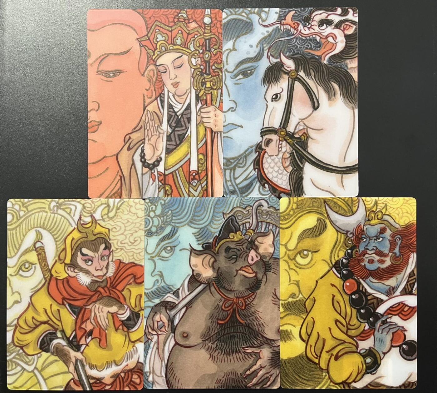 卡牌杂货铺专场拍卖第四场 1月16日周五晚22:00结拍 【透卡】赵洛严 取经五人组一套5张 透卡-1