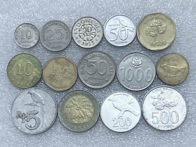 第一海外回流一元起拍收藏 散集专场  第292期 - 印度尼西亚硬币 14枚 无重复