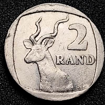 泉币菌-第170场- 精品福利场 - 南非2兰特镍币 2000年跳羚 直径23mm