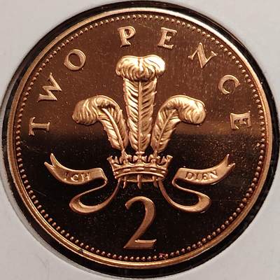 布加迪🐬～世界钱币(上海)🌾第 269 期 /  各国套币和散币 - 英国🇬🇧 1984年 2便士 精制币