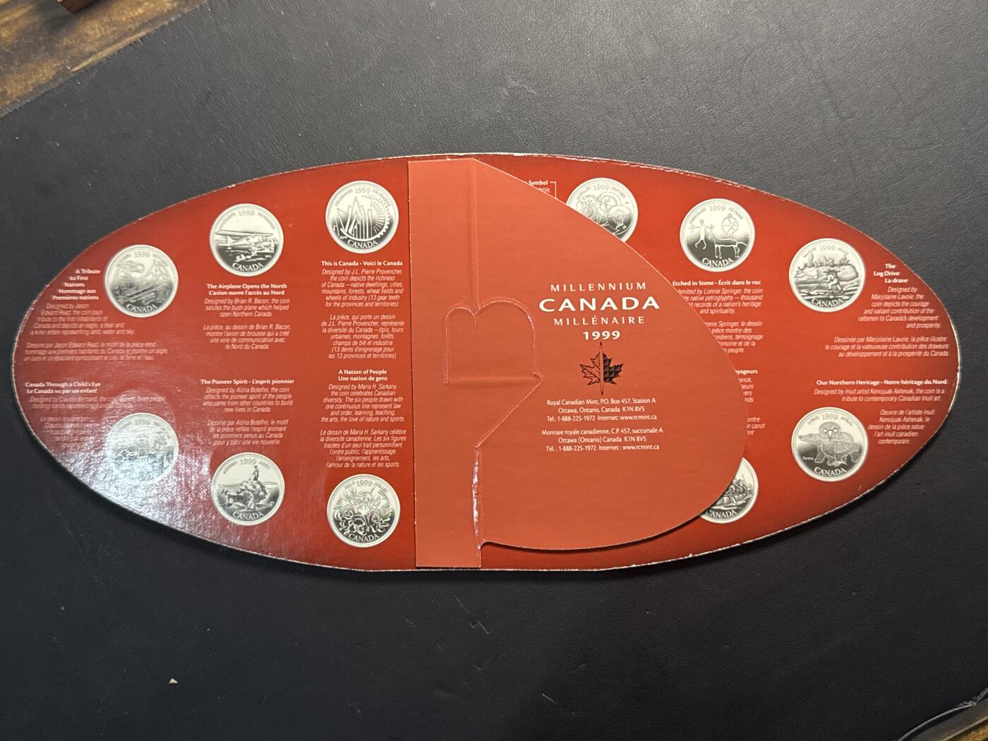 ❤️【币观天下】❤️ 第339期钱币拍卖- 2026.1.16周五晚上6点半场-长期征集拍品 加拿大1999年13个州铜镍纪念币卡册