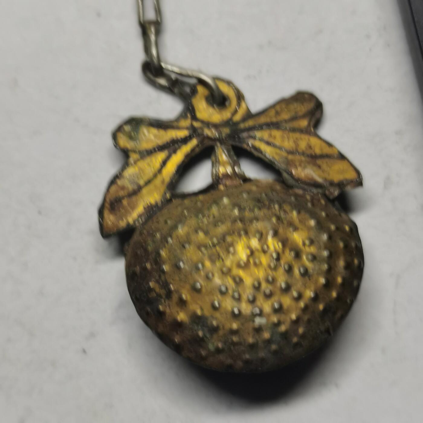 杂件专场94期 清代老银鎏金百子链