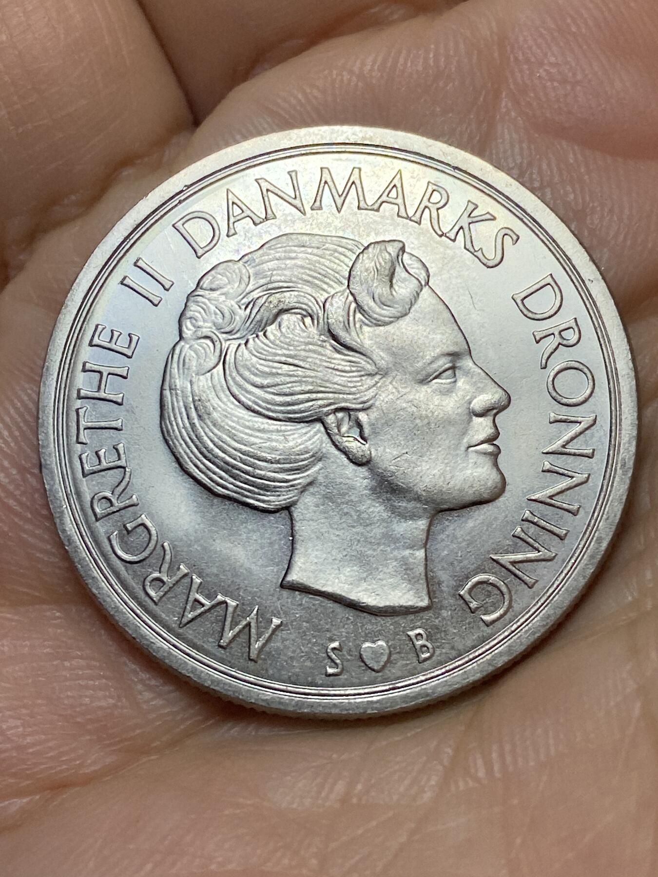 2026年第七场(总第一百七十六场）外国好品散币场(免佣金) 丹麦🇩🇰1977年5克朗(玛格丽特二世第一版，S;B版)