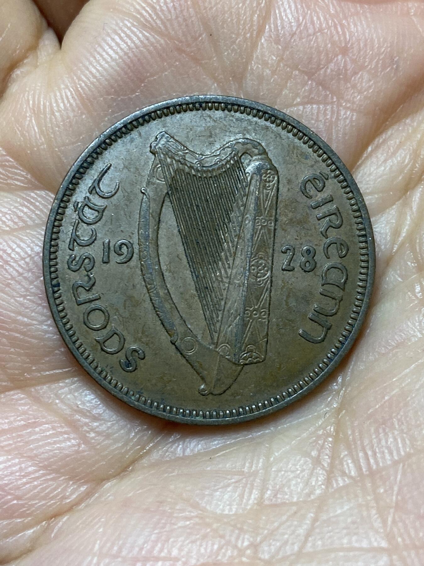 2026年第七场(总第一百七十六场）外国好品散币场(免佣金) 爱尔兰1928年1/2便士(英辖自由邦时期，首发年)