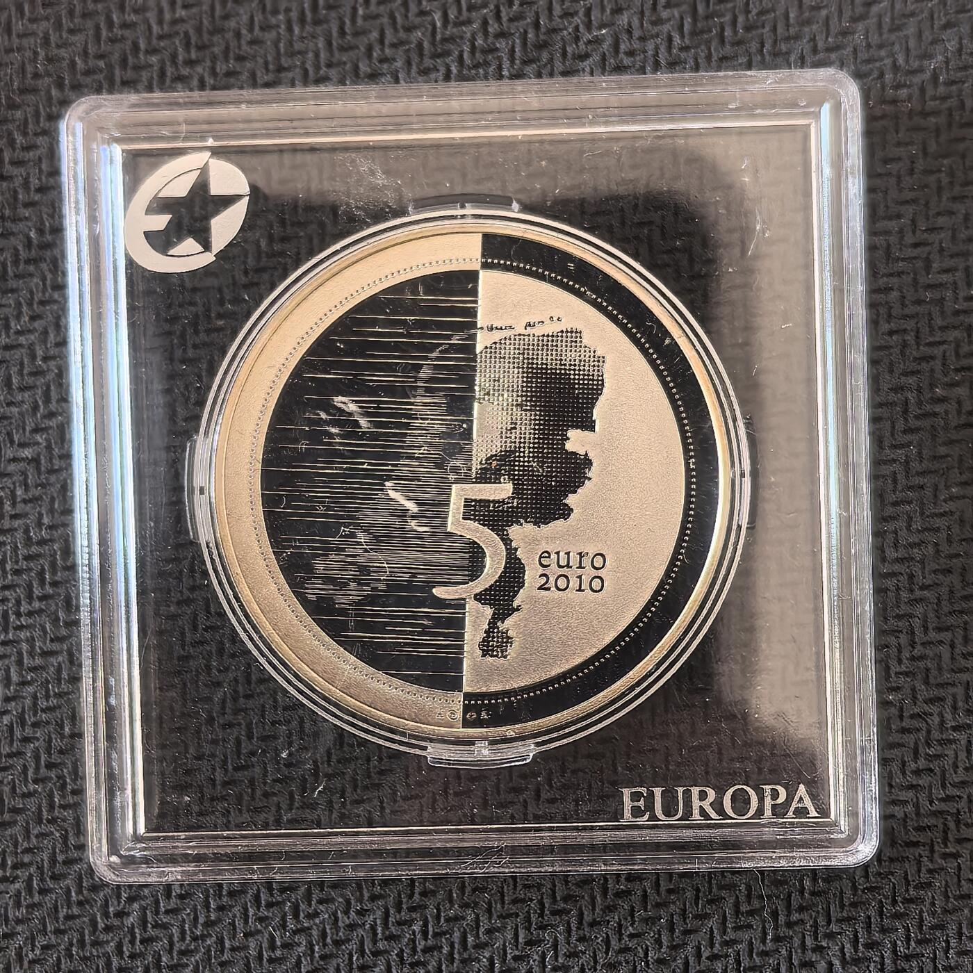 道一币馆币章第一百六十三场 欧洲之星 荷兰2010年水乡荷兰5欧元精制银币 15.5g 925s