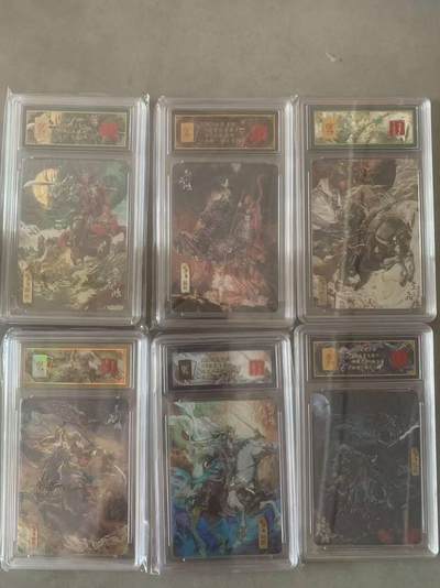 光影卡牌第28期，各家亲签，各家套卡，持续收拍品 - 百里苍之飞鸿神魔三国，五虎＋吕布，粗闪工艺