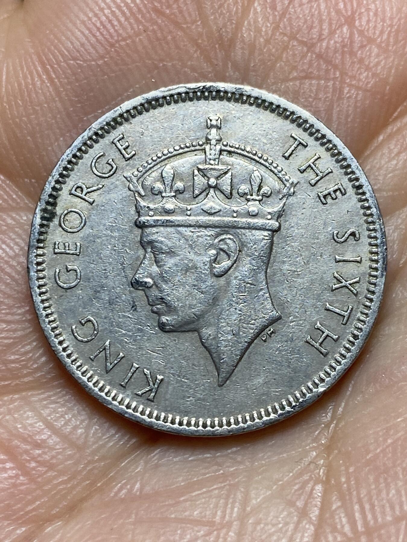 2026年第七场(总第一百七十六场）外国好品散币场(免佣金) 英属毛里求斯1950年1/2卢比(乔治六世第二版，首发年仅发行2年)