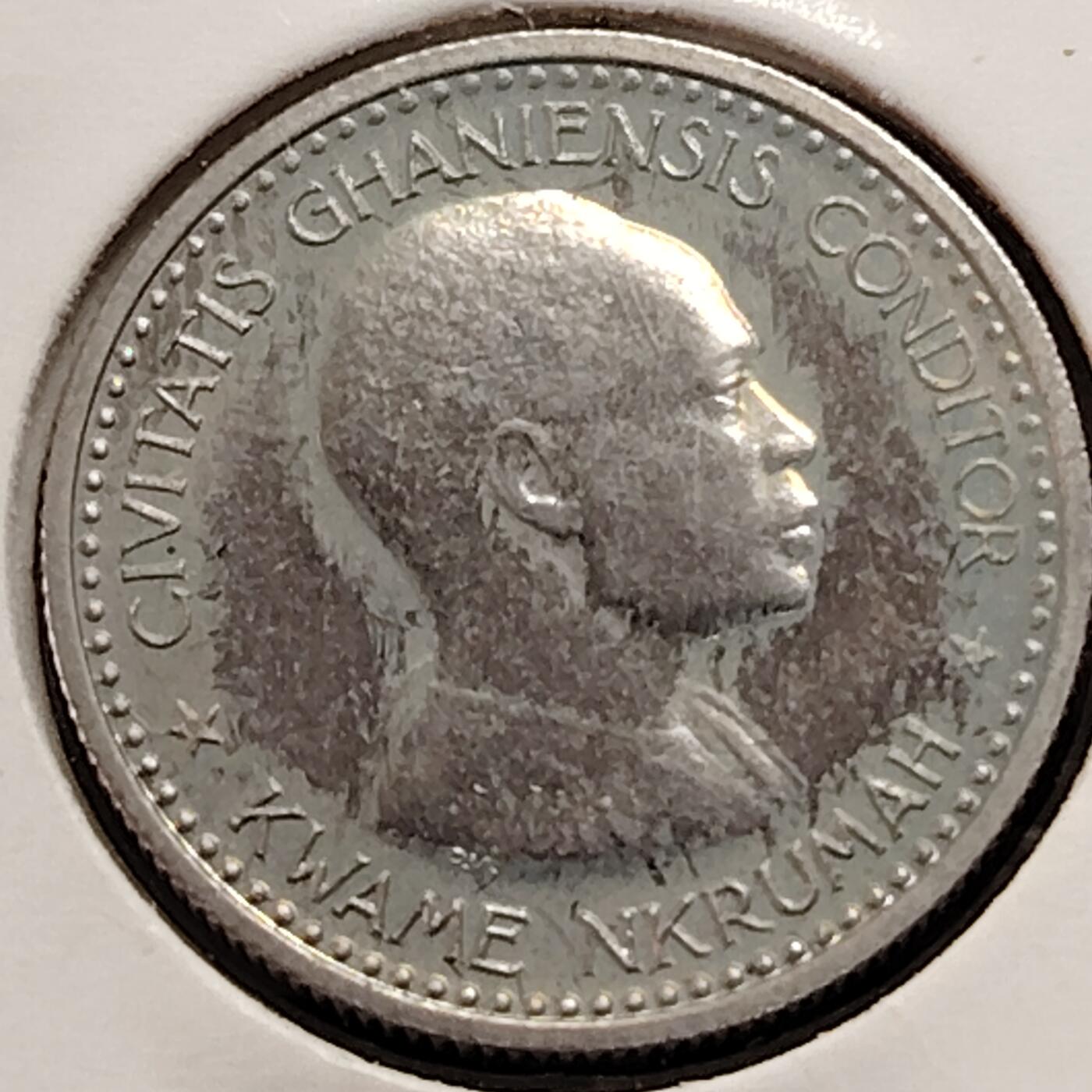 布加迪🐬～世界钱币(上海)🌾第 269 期 /  各国套币和散币 加纳🇬🇭 1958年 6便士