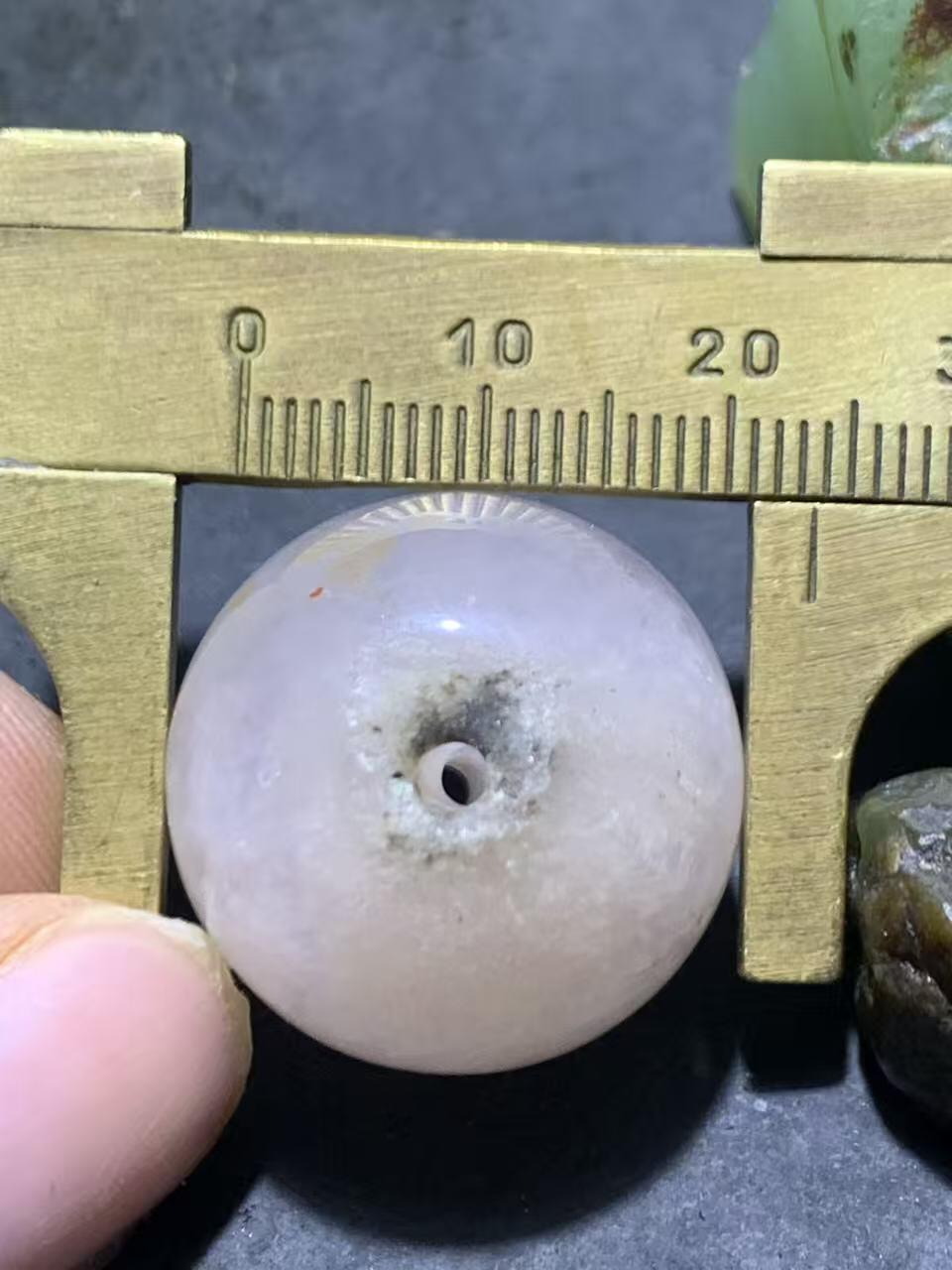 冰飘战国红玛瑙通货大圆珠一颗