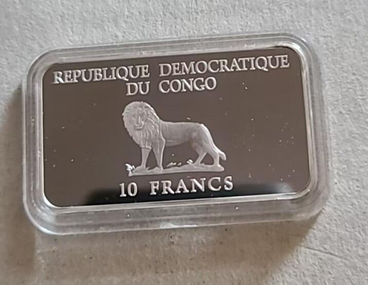 ❤️【币观天下】❤️ 第339期钱币拍卖- 2026.1.16周五晚上6点半场-长期征集拍品 刚果2004年教皇保罗二世25克方形银币