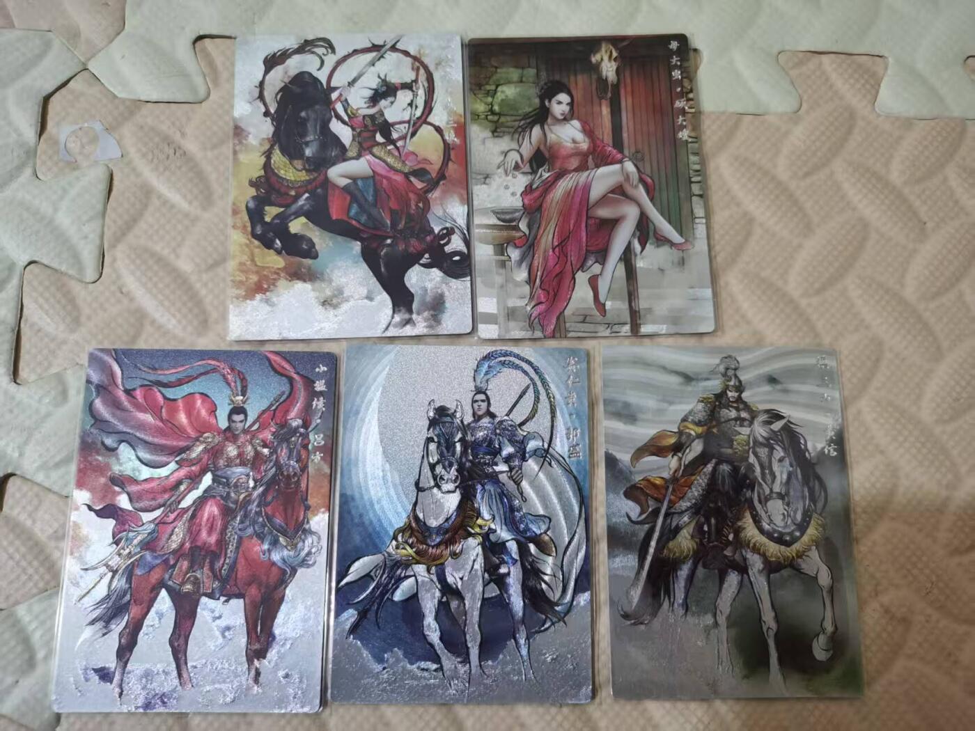 光影卡牌第28期，各家亲签，各家套卡，持续收拍品 张建东水浒，彩色粗闪5张，同编号30/99