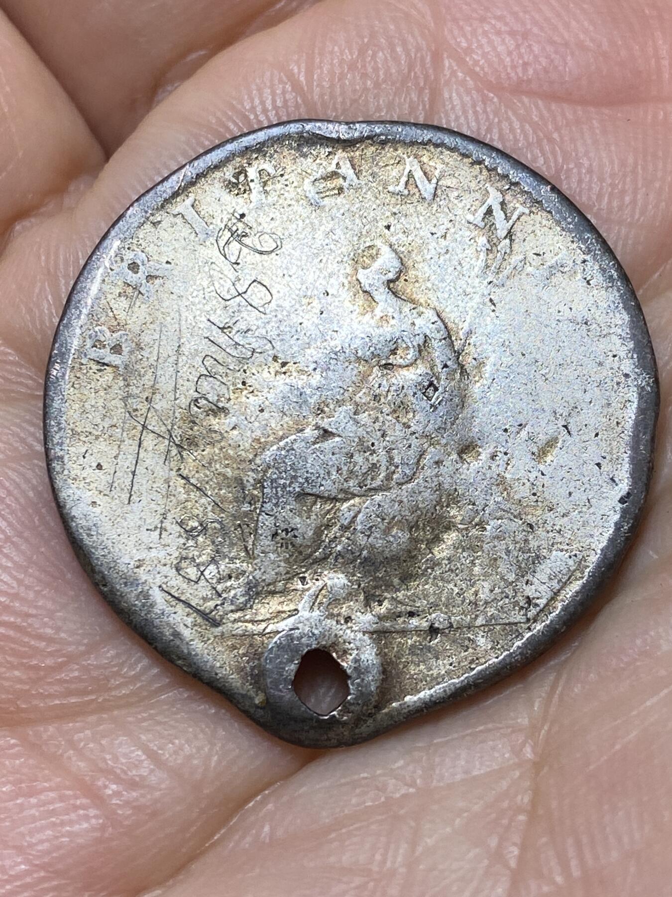 2026年第七场(总第一百七十六场）外国好品散币场(免佣金) 打孔镀银–英国🇬🇧1/2便士(乔治三世时期)