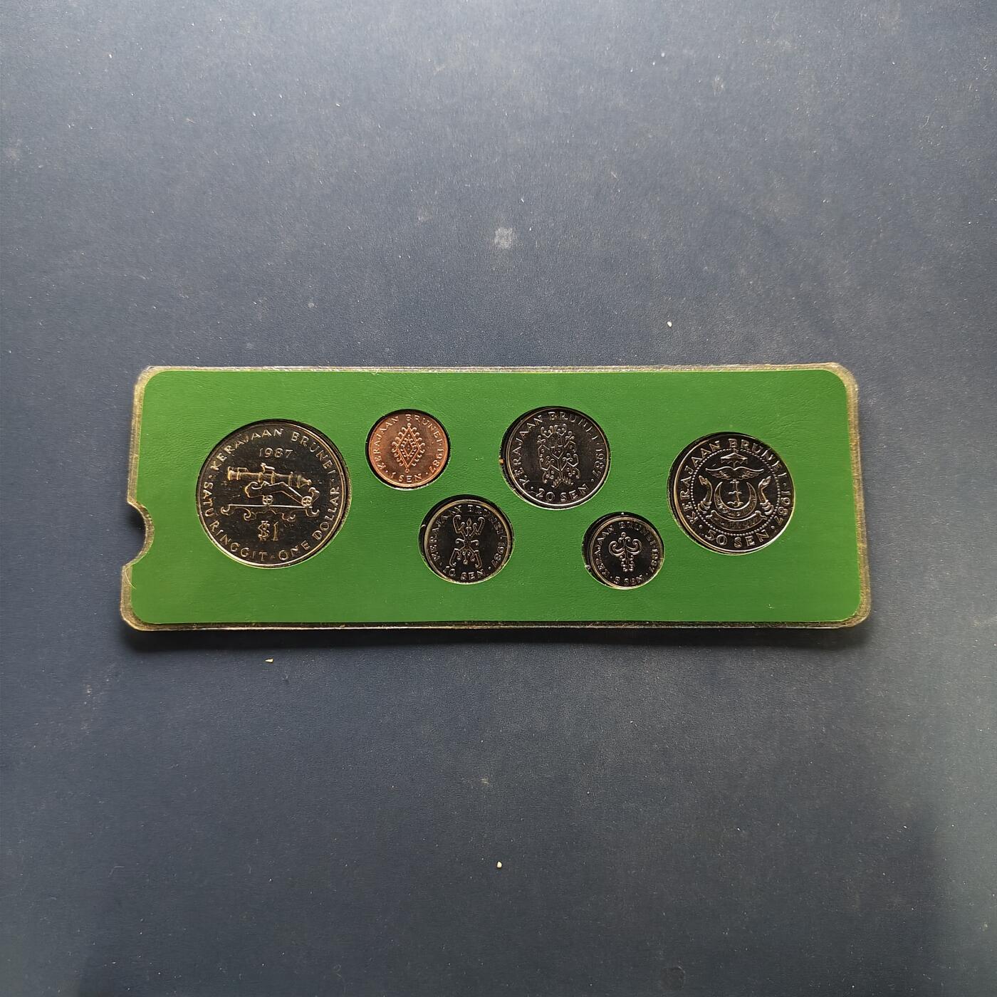 【全场包邮】纯粹捡漏拍495场-持续更新中 【稀少】文莱1987年官方SPECIMEN SETS封装套币-盒证全-量3000