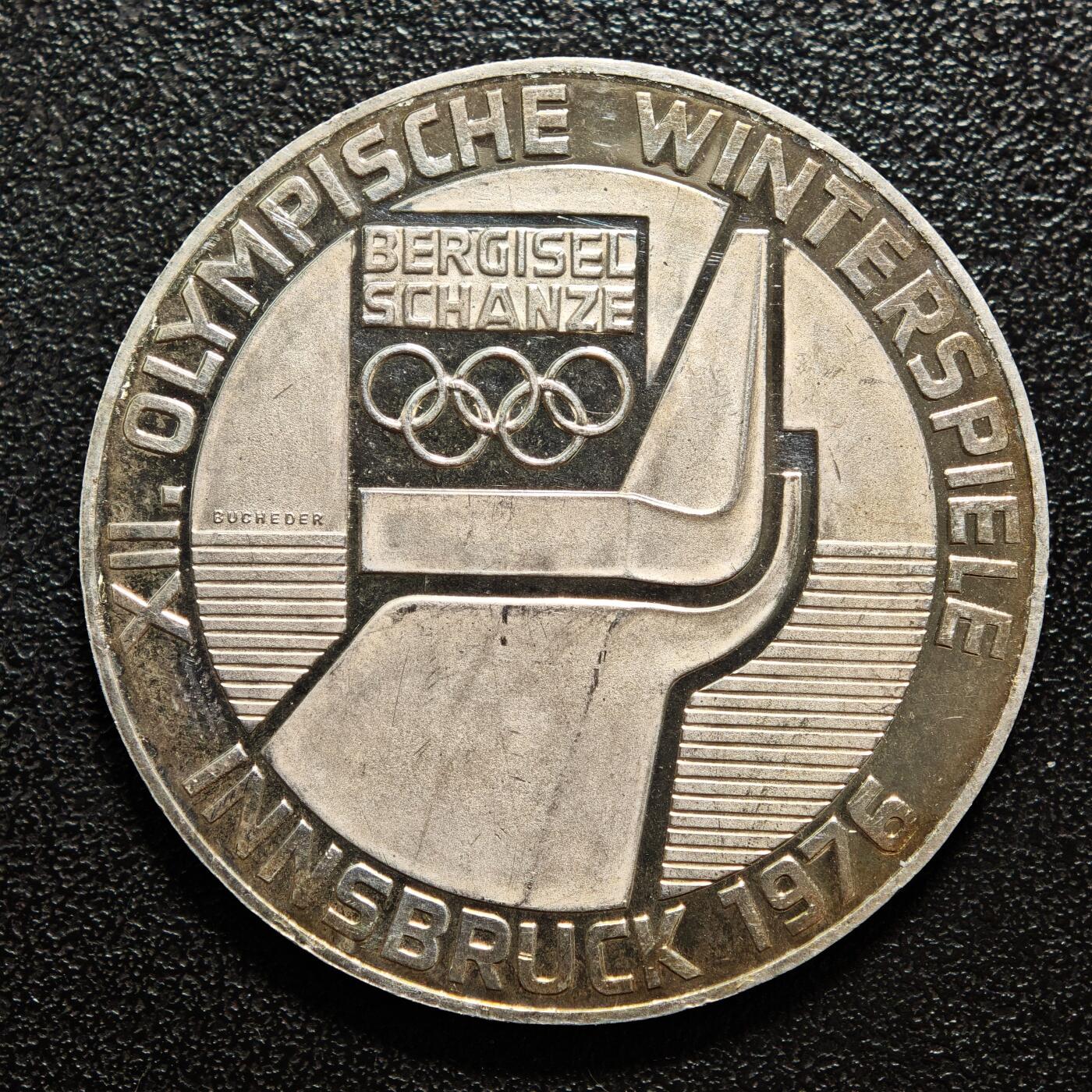 【德藏】世界币章拍卖第162期（拍品征集中~欢迎藏友联系）  1976年 奥地利第十一届因斯布鲁克冬奥会100先令纪念银币 直径约：35.9mm；重约：23.9g