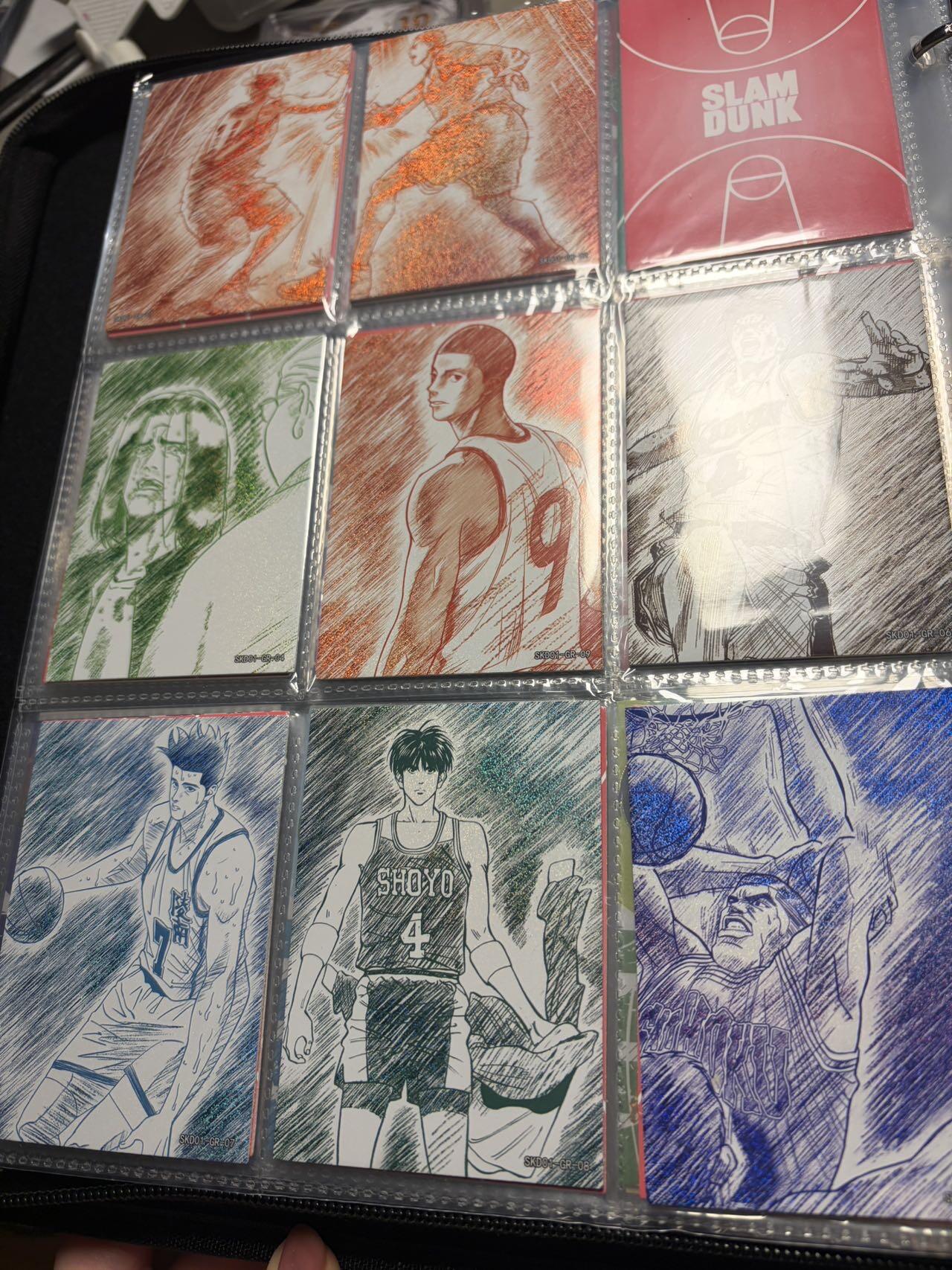 秋萤阁第42期 (1月17号周六晚上20点截拍，欢迎竞拍)  【整套】燃卡灌篮高手全套 烫签 彩绘等高卡位全有 忍痛割爱 送卡册