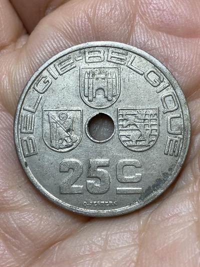 2026年第七场(总第一百七十六场）外国好品散币场(免佣金) - 比利时🇧🇪1938年25分(利奥波德三世时期，荷语–法语版)