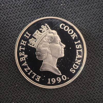 道一币馆币章第一百六十三场 - 库克岛1992年巴塞罗那奥运会10元精制银币  10g 500s