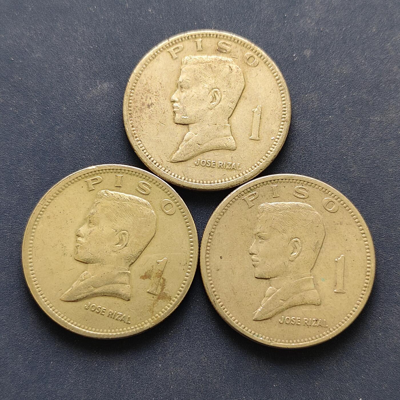 【全场包邮】纯粹捡漏拍494场 菲律宾1972年何塞黎刹大版本1元3枚一组（仅发行1972/1974两年）