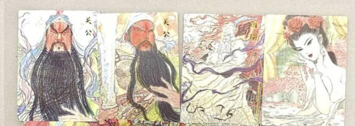 满200包邮！！龙虎卡牌-七二场（满200元包邮，无佣金，每周六结拍，欢迎送拍） 粗闪4张 昆仑万象 权迎东 - 关公&周瑜&贵妃出浴