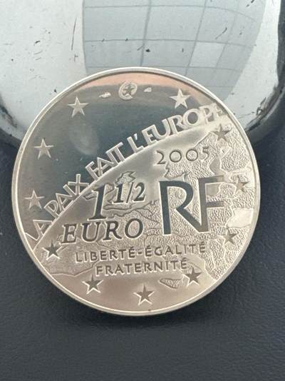 ❤️【币观天下】❤️ 第339期钱币拍卖- 2026.1.16周五晚上6点半场-长期征集拍品 - 法国2005年二战胜利纪念1.5欧元银币22克