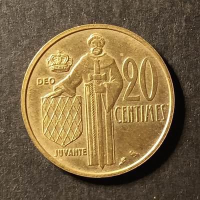 逸泉钱币2026A世界散币纸币纪念币专场A第一场 - 199 摩纳哥20分硬币