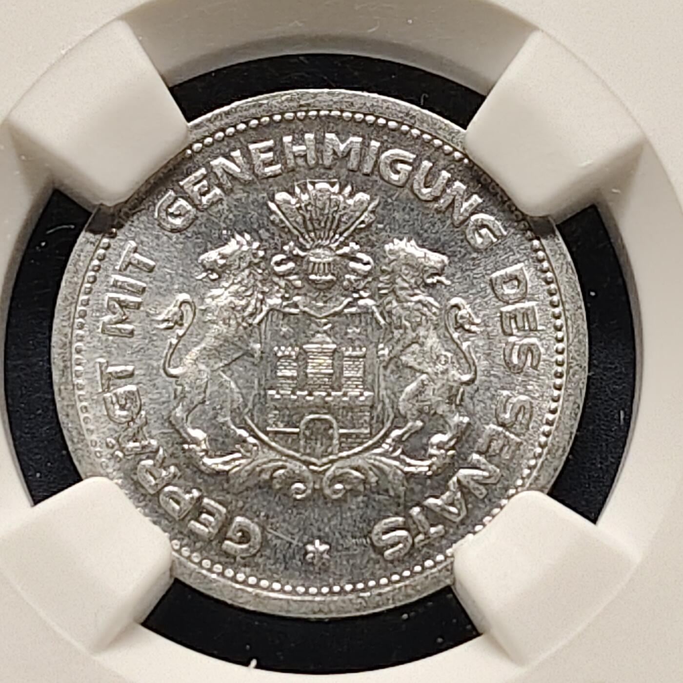 【全场包邮】纯粹捡漏拍495场-持续更新中 德国紧急状态汉堡1923年1/100马克-NGC MS64