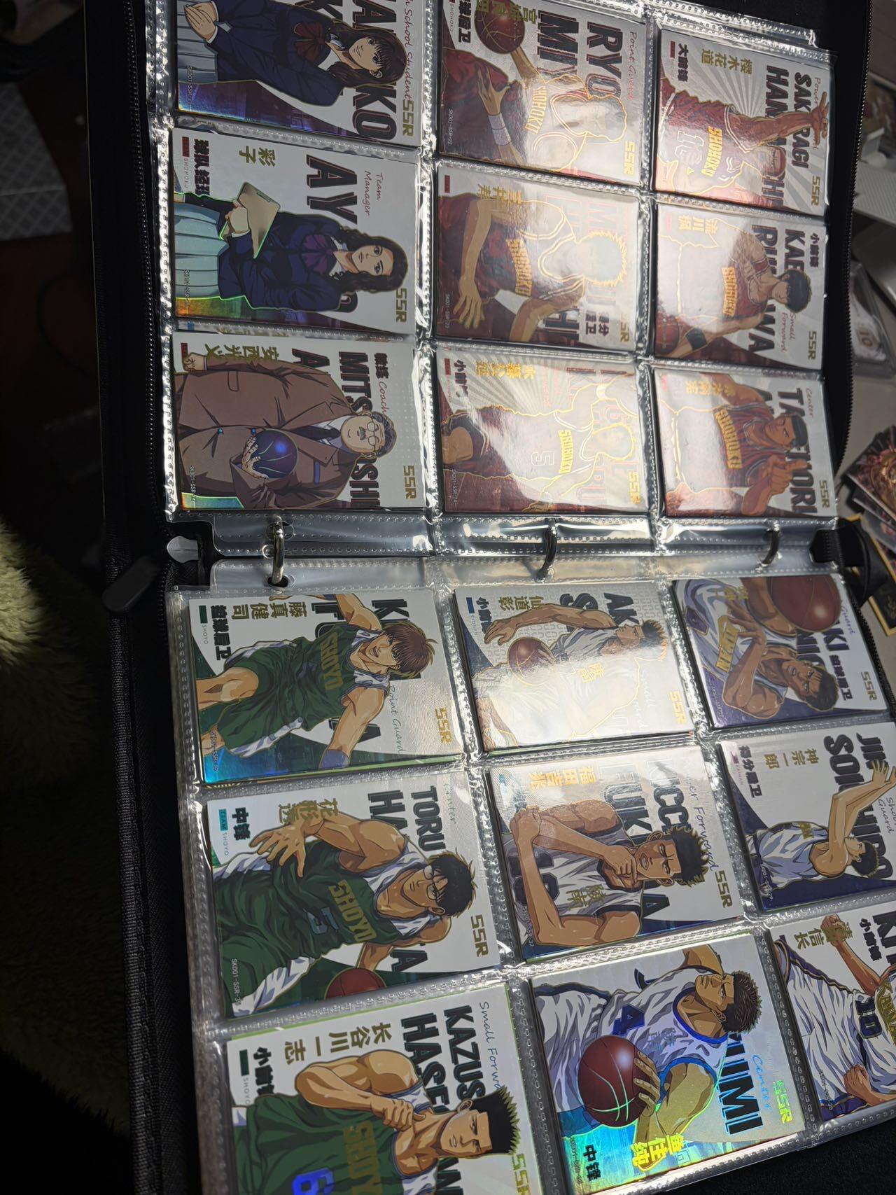 秋萤阁第42期 (1月17号周六晚上20点截拍，欢迎竞拍)  【整套】燃卡灌篮高手全套 烫签 彩绘等高卡位全有 忍痛割爱 送卡册