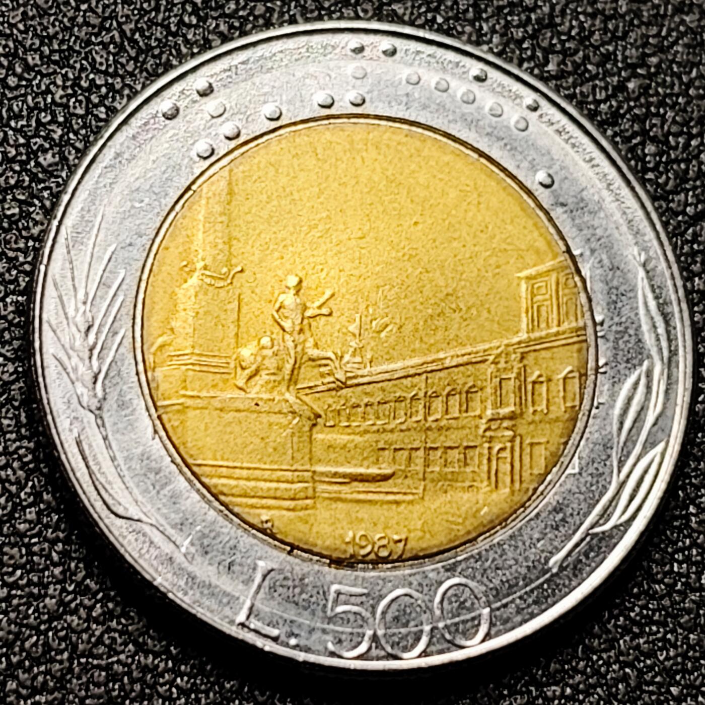 泉币菌-第169场- 精品福利场 罗马广场 意大利500里拉硬币 直径26MM 双色币 