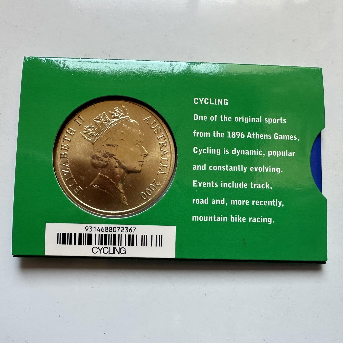🌹外币初藏🌹🐯2026年第7场  每周二四六晚8️⃣点 接代拍 澳大利亚悉尼奥运会¥5克朗型纪念币—自行车
