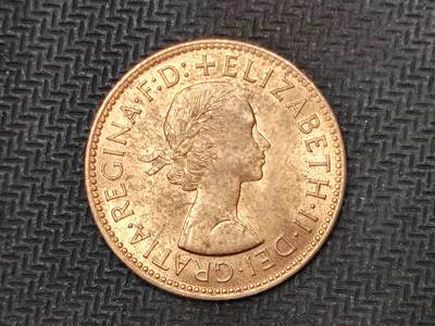 逸泉钱币2026C世界钱币纪念币专场第二组C1-400件 - 154英国女王币半便士硬币