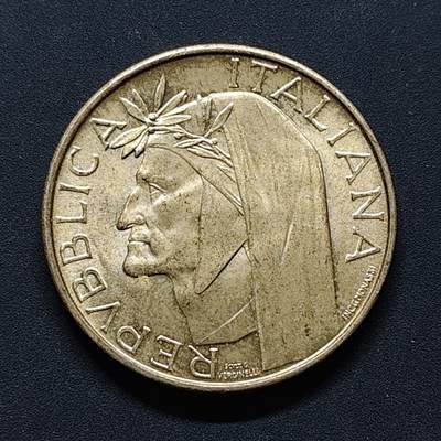 【全场包邮】纯粹捡漏拍494场 - 意大利1965年500里拉但丁诞生500周年纪念银币【29毫米11克，纯银价约183元（按20元银价折算）】