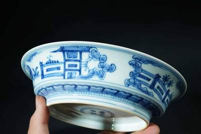 上海都达杂项专场七十三【全场包邮】 青花人物纹碗51-262