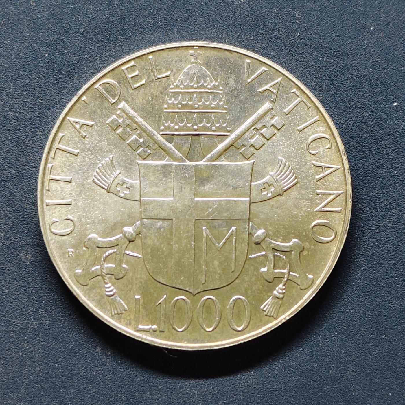 【全场包邮】纯粹捡漏拍495场-持续更新中 梵蒂冈1988年1000里拉银币【31.5毫米14.5克，纯银价约242元（按20元银价折算）】
