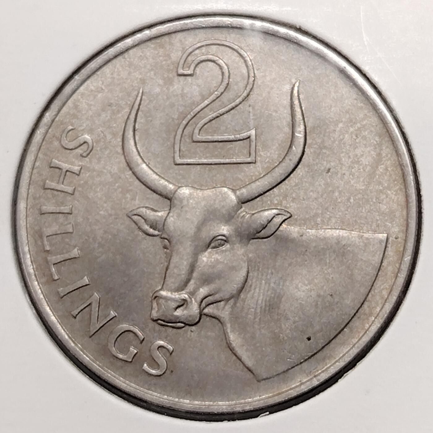 布加迪🐬～世界钱币(上海)🌾第 269 期 /  各国套币和散币 英属冈比亚🇬🇲 1966年 2先令