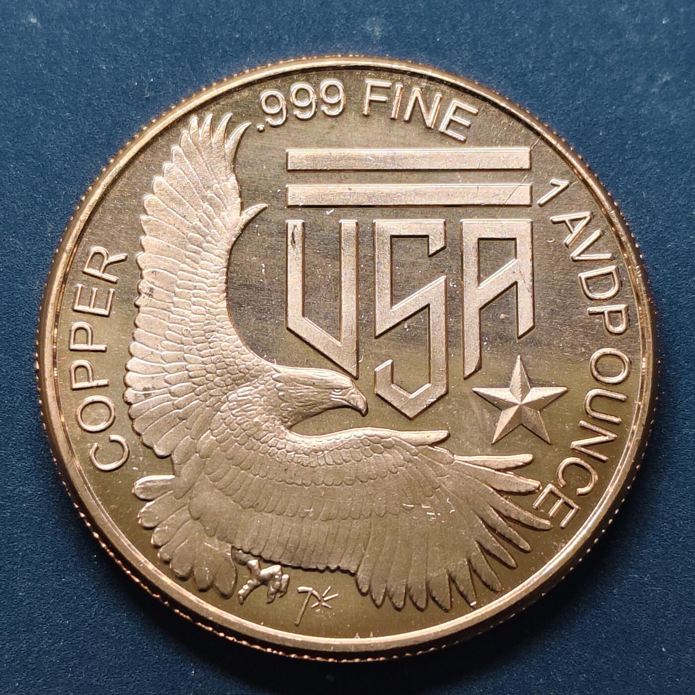 【全场包邮】纯粹捡漏拍494场 【纪念章】美国复刻摩根1盎司纯铜克朗型纪念章