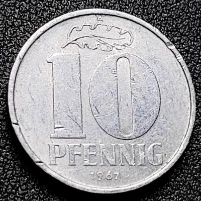 泉币菌-第170场- 精品福利场 - 民主德国10芬尼 铝币 21mm 东德欧洲币