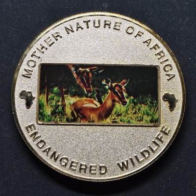 【全场包邮】纯粹捡漏拍494场 - 马拉维2004年10克瓦查濒危动物系列羚羊精制镀银克朗型纪念币