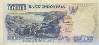 回流0119 - 印度尼西亚1992年1000卢比