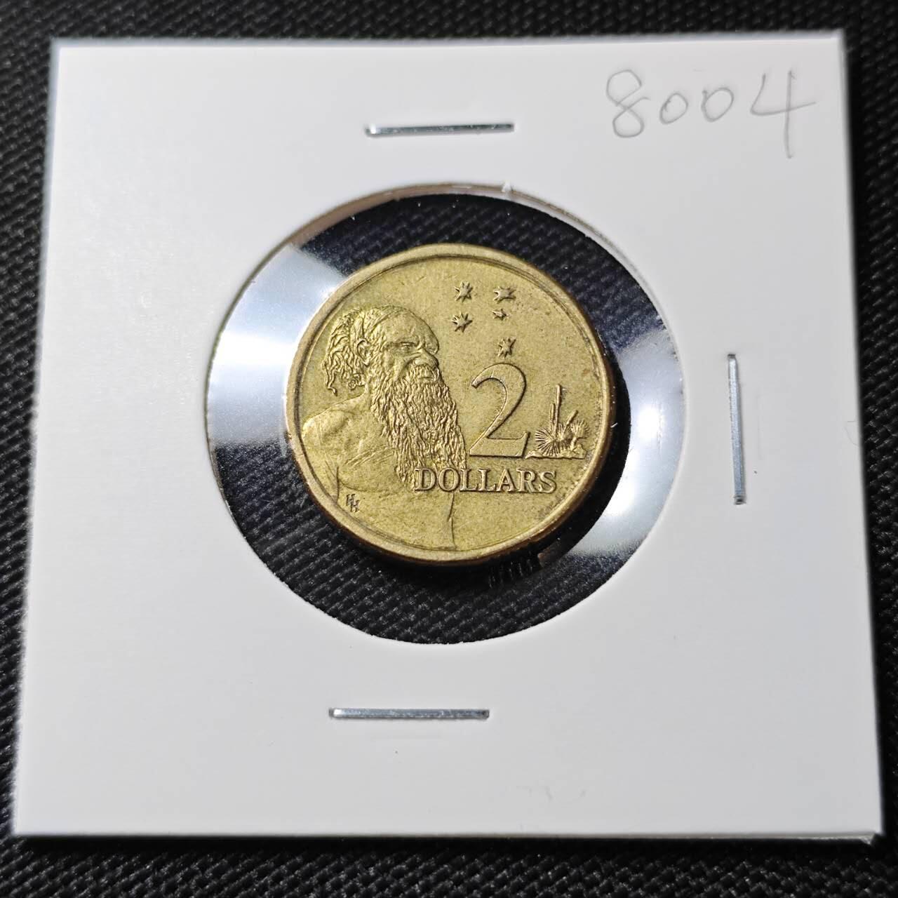 KK钱币收藏小铺 第380期  2月预留时间 周末发货 1988澳大利亚土著人2元 