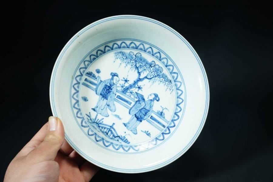 上海都达杂项专场一（全场包邮） 青花人物纹碗51-262