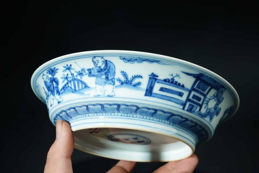 上海都达杂项专场一（全场包邮） 青花人物纹碗51-262